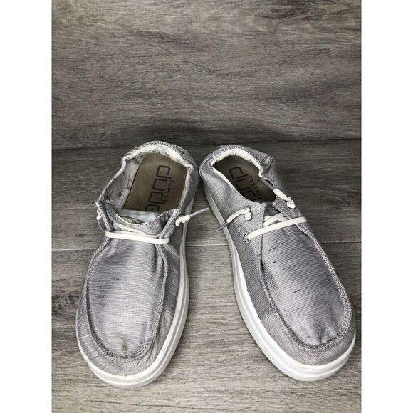 Hey Dude Wendy Rise Sox Stone White Textile Slip On Comfort Shoes Women 8M US/39 - Picture 3 of 16